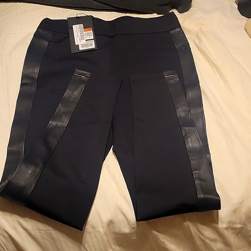 Harley Davidson Leggings Strech- Leather trim S - Picture 4 of 6